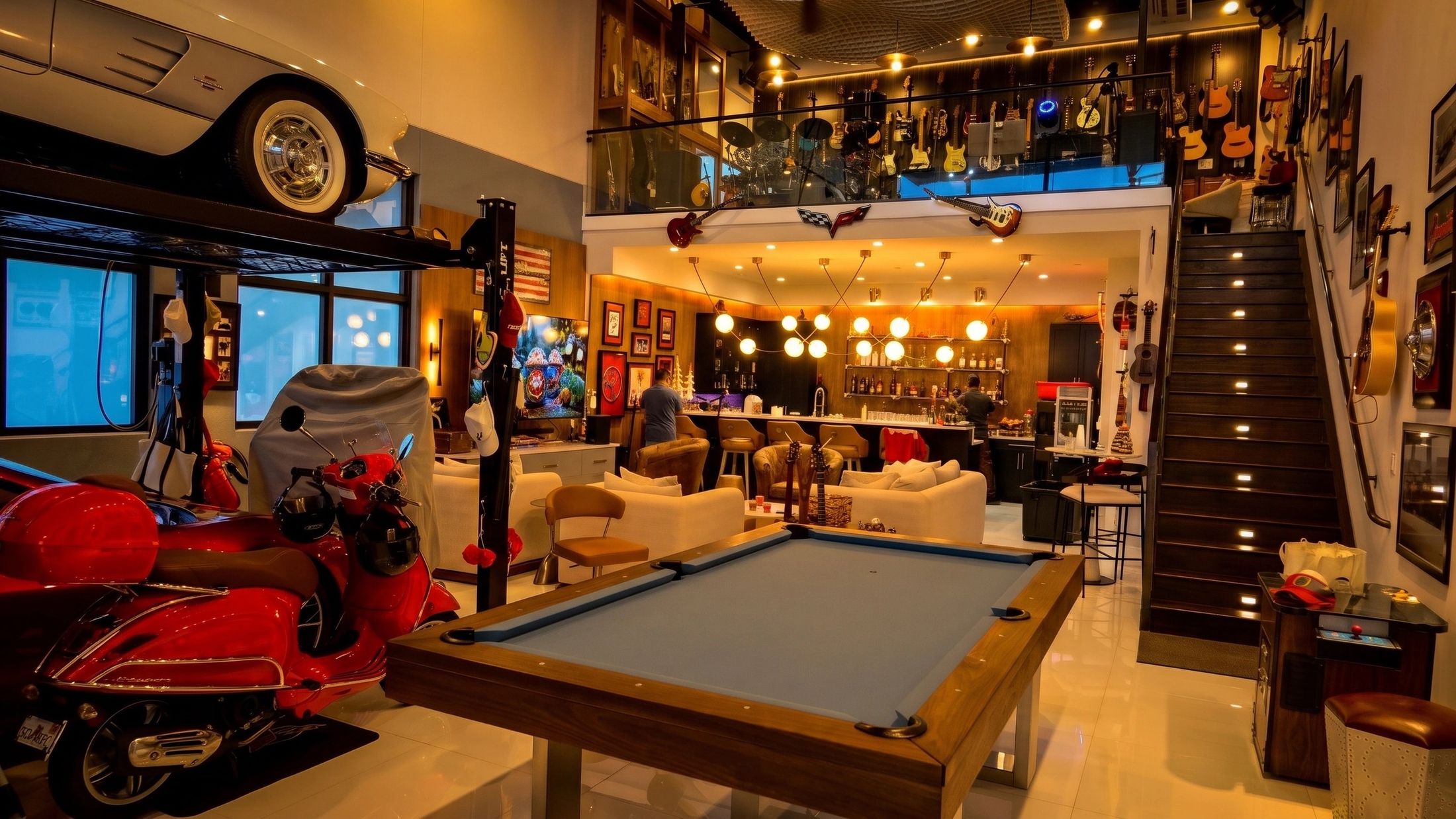 The studio floor
